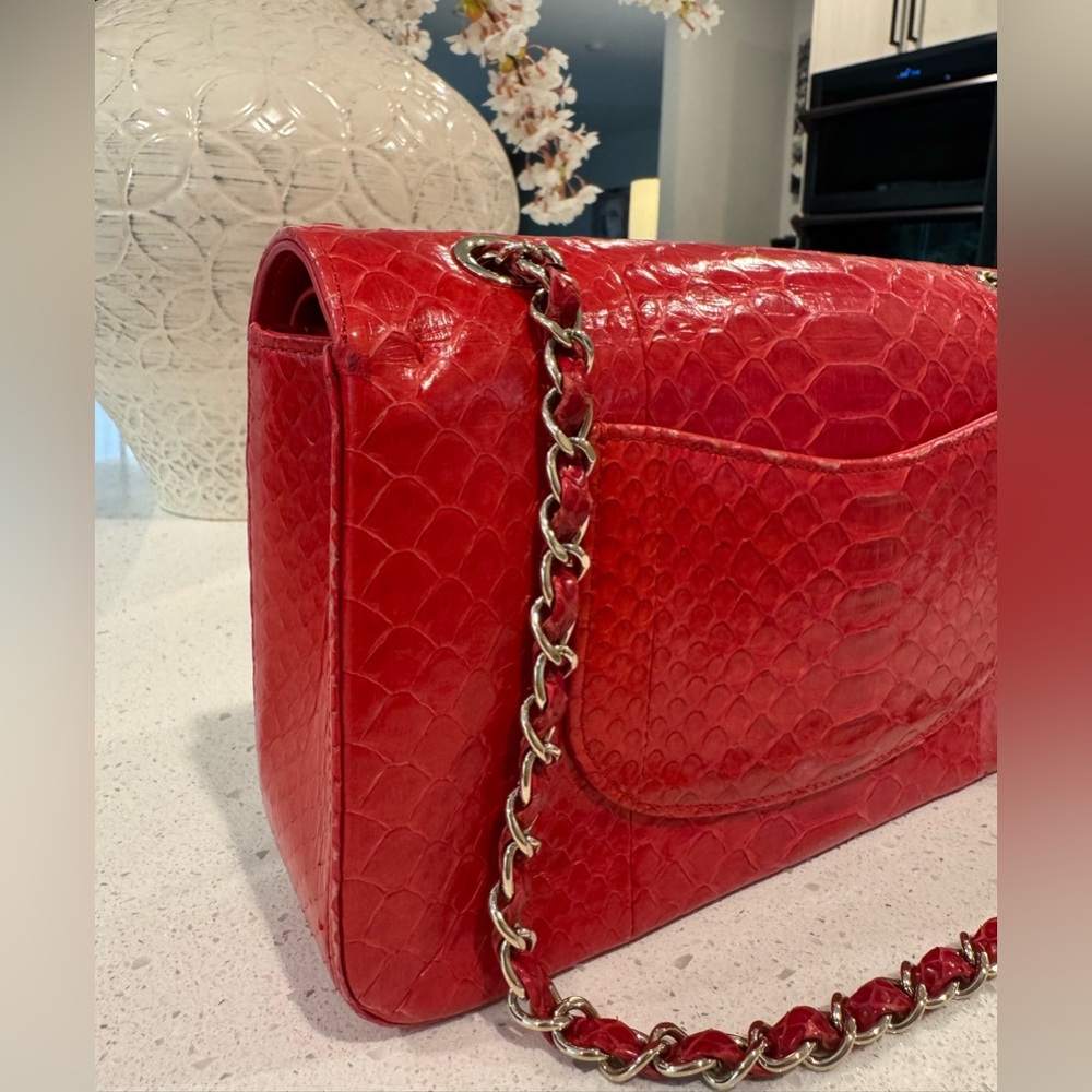 Chanel Medium classic Double Flap Python - Picture 8 of 11